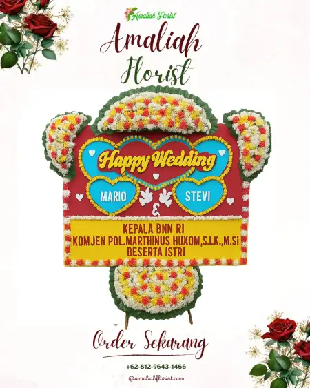 Papan Bunga Pernikahan Sindanggalih
